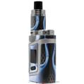 Skin Decal Wraps for Smok AL85 Alien Baby Metal Flames Blue VAPE NOT INCLUDED