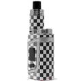 Skin Decal Wraps for Smok AL85 Alien Baby Checkered Canvas Black and White VAPE NOT INCLUDED
