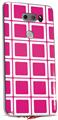 WraptorSkinz Skin Decal Wrap compatible with LG V30 Squared Fushia Hot Pink