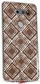 WraptorSkinz Skin Decal Wrap compatible with LG V30 Wavey Chocolate Brown
