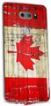 WraptorSkinz Skin Decal Wrap compatible with LG V30 Painted Faded and Cracked Canadian Canada Flag