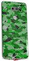WraptorSkinz Skin Decal Wrap compatible with LG V30 HEX Mesh Camo 01 Green Bright