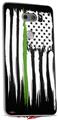 WraptorSkinz Skin Decal Wrap compatible with LG V30 Brushed USA American Flag Green Line