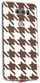 WraptorSkinz Skin Decal Wrap compatible with LG V30 Houndstooth Chocolate Brown