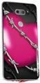 WraptorSkinz Skin Decal Wrap compatible with LG V30 Barbwire Heart Hot Pink