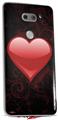 WraptorSkinz Skin Decal Wrap compatible with LG V30 Glass Heart Grunge Red