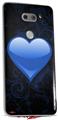 WraptorSkinz Skin Decal Wrap compatible with LG V30 Glass Heart Grunge Blue