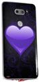 WraptorSkinz Skin Decal Wrap compatible with LG V30 Glass Heart Grunge Purple