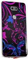 WraptorSkinz Skin Decal Wrap compatible with LG V30 Twisted Garden Hot Pink and Blue