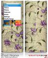 iPod Nano 4G Skin Flowers and Berries Purple