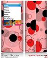 iPod Nano 4G Skin Lots of Dots Red on Pink