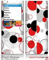 iPod Nano 4G Skin Lots of Dots Red on White