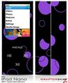 iPod Nano 4G Skin Lots of Dots Purple on Black