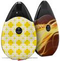 Skin Decal Wrap 2 Pack compatible with Suorin Drop Boxed Yellow VAPE NOT INCLUDED