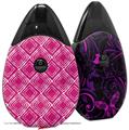 Skin Decal Wrap 2 Pack compatible with Suorin Drop Wavey Fushia Hot Pink VAPE NOT INCLUDED