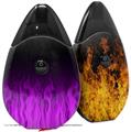 Skin Decal Wrap 2 Pack compatible with Suorin Drop Fire Purple VAPE NOT INCLUDED