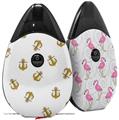Skin Decal Wrap 2 Pack compatible with Suorin Drop Anchors Away White VAPE NOT INCLUDED