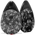 Skin Decal Wrap 2 Pack compatible with Suorin Drop Scattered Skulls Gray VAPE NOT INCLUDED