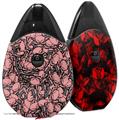 Skin Decal Wrap 2 Pack compatible with Suorin Drop Scattered Skulls Pink VAPE NOT INCLUDED