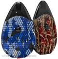 Skin Decal Wrap 2 Pack compatible with Suorin Drop HEX Mesh Camo 01 Blue Bright VAPE NOT INCLUDED