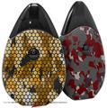 Skin Decal Wrap 2 Pack compatible with Suorin Drop HEX Mesh Camo 01 Orange VAPE NOT INCLUDED