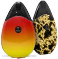 Skin Decal Wrap 2 Pack compatible with Suorin Drop Smooth Fades Yellow Red VAPE NOT INCLUDED