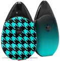 Skin Decal Wrap 2 Pack compatible with Suorin Drop Houndstooth Neon Teal on Black VAPE NOT INCLUDED