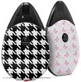 Skin Decal Wrap 2 Pack compatible with Suorin Drop Houndstooth White VAPE NOT INCLUDED