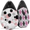 Skin Decal Wrap 2 Pack compatible with Suorin Drop Lots of Dots Pink on White VAPE NOT INCLUDED