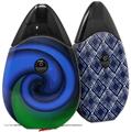 Skin Decal Wrap 2 Pack compatible with Suorin Drop Alecias Swirl 01 Blue VAPE NOT INCLUDED