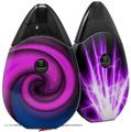 Skin Decal Wrap 2 Pack compatible with Suorin Drop Alecias Swirl 01 Purple VAPE NOT INCLUDED
