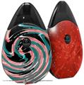 Skin Decal Wrap 2 Pack compatible with Suorin Drop Alecias Swirl 02 VAPE NOT INCLUDED