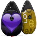 Skin Decal Wrap 2 Pack compatible with Suorin Drop Glass Heart Grunge Purple VAPE NOT INCLUDED