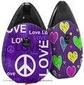 Skin Decal Wrap 2 Pack compatible with Suorin Drop Love and Peace Purple VAPE NOT INCLUDED