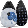 Skin Decal Wrap 2 Pack compatible with Suorin Drop Mushrooms Blue VAPE NOT INCLUDED
