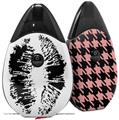 Skin Decal Wrap 2 Pack compatible with Suorin Drop Big Kiss Black on White VAPE NOT INCLUDED