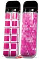 Skin Decal Wrap 2 Pack for Smok Novo v1 Squared Fushia Hot Pink VAPE NOT INCLUDED