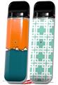 Skin Decal Wrap 2 Pack for Smok Novo v1 Ripped Colors Orange Seafoam Green VAPE NOT INCLUDED