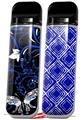 Skin Decal Wrap 2 Pack for Smok Novo v1 Twisted Garden Blue and White VAPE NOT INCLUDED