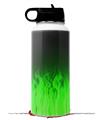 Skin Wrap Decal compatible with Hydro Flask Wide Mouth Bottle 32oz Fire Green (BOTTLE NOT INCLUDED)