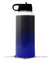 Skin Wrap Decal compatible with Hydro Flask Wide Mouth Bottle 32oz Smooth Fades Blue Black (BOTTLE NOT INCLUDED)