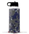 Skin Wrap Decal compatible with Hydro Flask Wide Mouth Bottle 32oz WraptorCamo Old School Camouflage Camo Blue Navy (BOTTLE NOT INCLUDED)