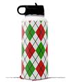 Skin Wrap Decal compatible with Hydro Flask Wide Mouth Bottle 32oz Argyle Red and Green (BOTTLE NOT INCLUDED)