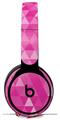 Skin Decal Wrap works with Original Beats Solo Pro Headphones Triangle Mosaic Fuchsia Skin Only BEATS NOT INCLUDED
