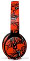 Skin Decal Wrap works with Original Beats Solo Pro Headphones Scattered Skulls Red Skin Only BEATS NOT INCLUDED