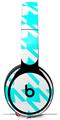 Skin Decal Wrap works with Original Beats Solo Pro Headphones Houndstooth Neon Teal Skin Only BEATS NOT INCLUDED