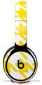 Skin Decal Wrap works with Original Beats Solo Pro Headphones Houndstooth Yellow Skin Only BEATS NOT INCLUDED