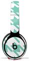 Skin Decal Wrap works with Original Beats Solo Pro Headphones Houndstooth Seafoam Green Skin Only BEATS NOT INCLUDED
