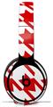 Skin Decal Wrap works with Original Beats Solo Pro Headphones Houndstooth Red Skin Only BEATS NOT INCLUDED