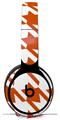 Skin Decal Wrap works with Original Beats Solo Pro Headphones Houndstooth Burnt Orange Skin Only BEATS NOT INCLUDED